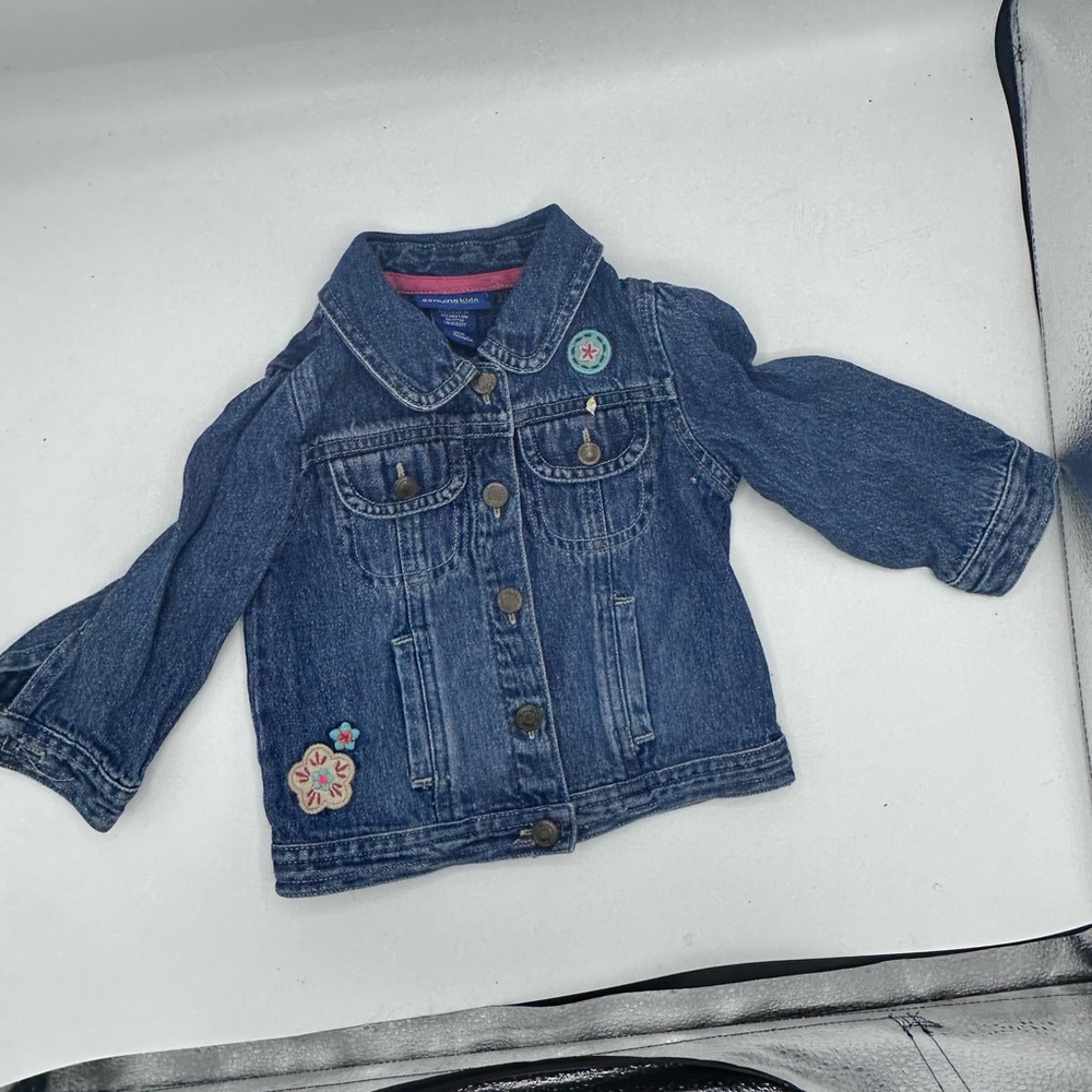 Genuine Kids by Oshkosh B’gosh Baby Denim Jean Button Up Coat Size 18 Months